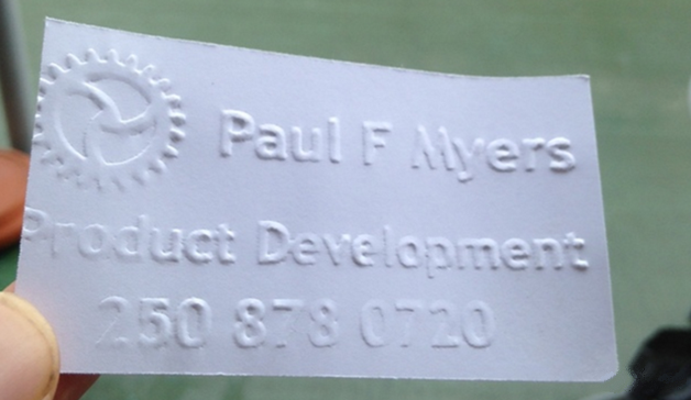 3D打印名片 3D打印壓花機(jī)制作另類商務(wù)名片 3D打印名片 3D打印壓花機(jī)制作另類商務(wù)名片