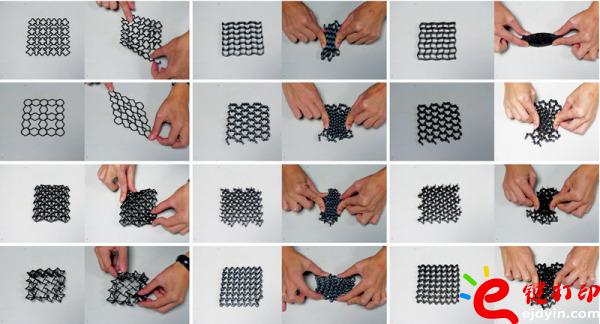 藝術(shù)家Behnaz Farahi 測(cè)試不同打印結(jié)構(gòu)的壓縮形變 [4D or 3D]3D打印技術(shù)升級(jí)版-3D打印可形變微結(jié)構(gòu)新鮮出爐